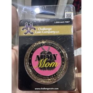 Proud Army Mom | *NEW* Challenge Coin CO. LLC US Army Pink Gold